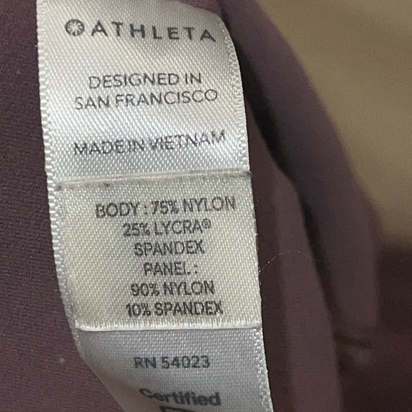 ATHLETA Purple Rise Up Rib 7/8 Tight Yoga Leggings Size Small Petite Violet - Picture 4 of 6